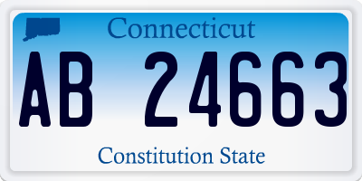 CT license plate AB24663