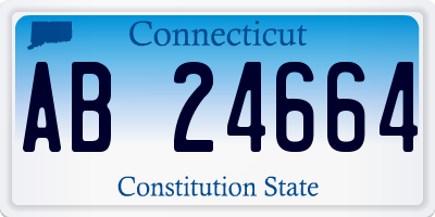 CT license plate AB24664