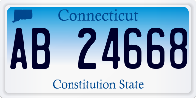 CT license plate AB24668