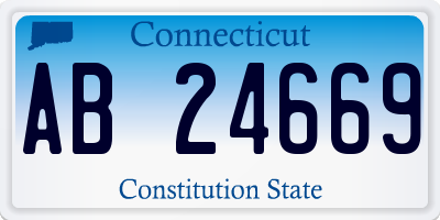 CT license plate AB24669