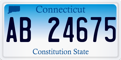 CT license plate AB24675