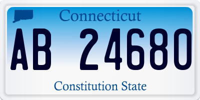 CT license plate AB24680