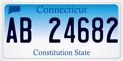 CT license plate AB24682