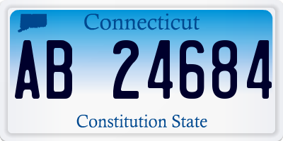 CT license plate AB24684