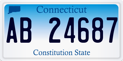 CT license plate AB24687