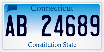 CT license plate AB24689