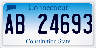 CT license plate AB24693