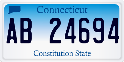 CT license plate AB24694