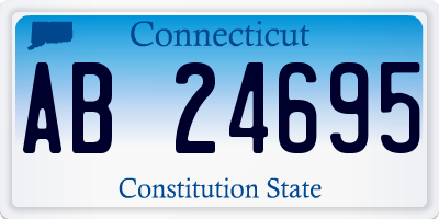 CT license plate AB24695