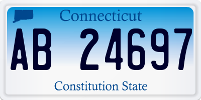 CT license plate AB24697