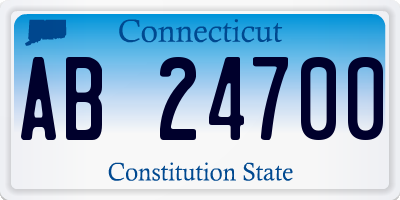 CT license plate AB24700