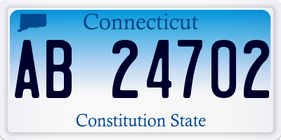 CT license plate AB24702