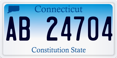 CT license plate AB24704