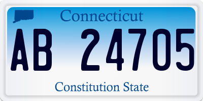 CT license plate AB24705