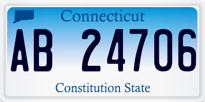 CT license plate AB24706