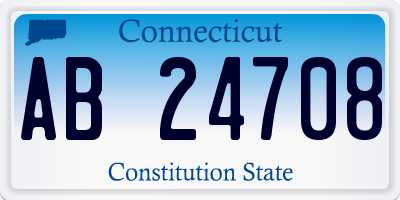 CT license plate AB24708