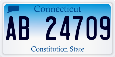 CT license plate AB24709