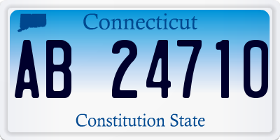 CT license plate AB24710