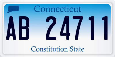 CT license plate AB24711