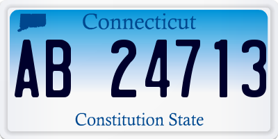 CT license plate AB24713