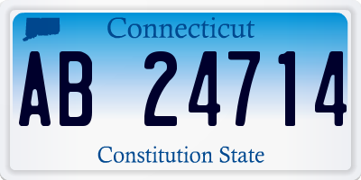 CT license plate AB24714