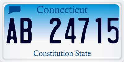 CT license plate AB24715