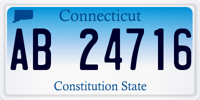 CT license plate AB24716