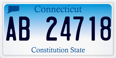 CT license plate AB24718