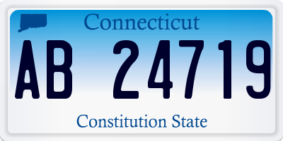 CT license plate AB24719