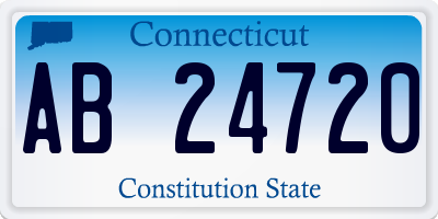 CT license plate AB24720