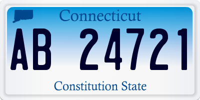 CT license plate AB24721