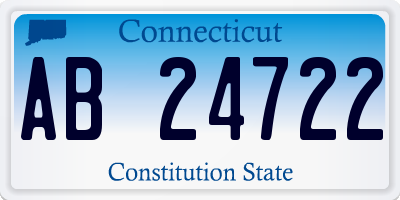 CT license plate AB24722