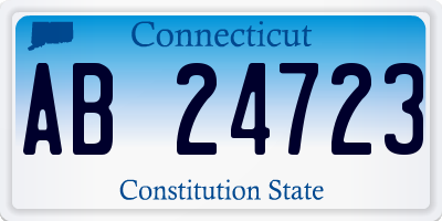 CT license plate AB24723