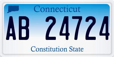 CT license plate AB24724