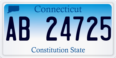 CT license plate AB24725