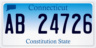 CT license plate AB24726