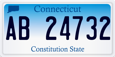 CT license plate AB24732