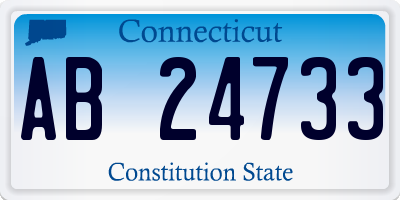 CT license plate AB24733