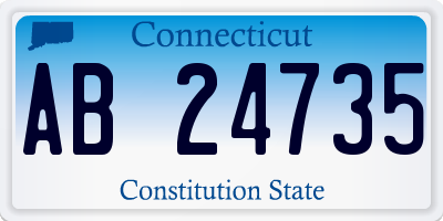 CT license plate AB24735