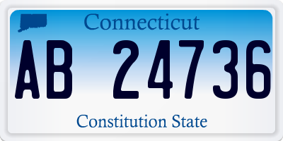 CT license plate AB24736