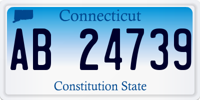 CT license plate AB24739