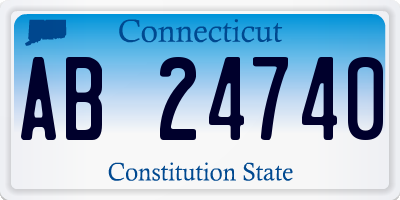 CT license plate AB24740