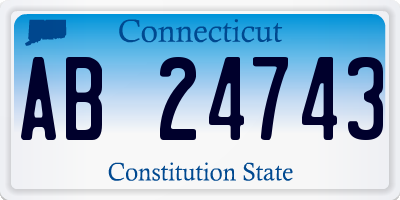 CT license plate AB24743