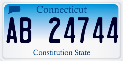 CT license plate AB24744