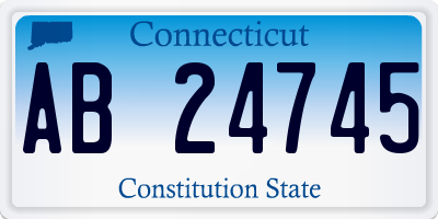 CT license plate AB24745