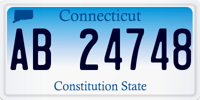 CT license plate AB24748