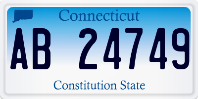 CT license plate AB24749