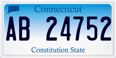 CT license plate AB24752