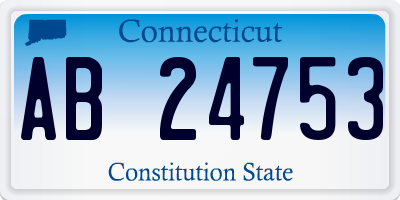 CT license plate AB24753