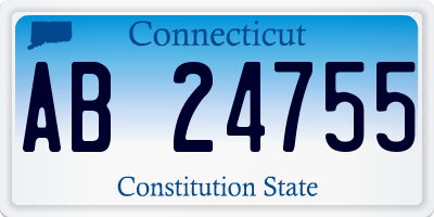 CT license plate AB24755